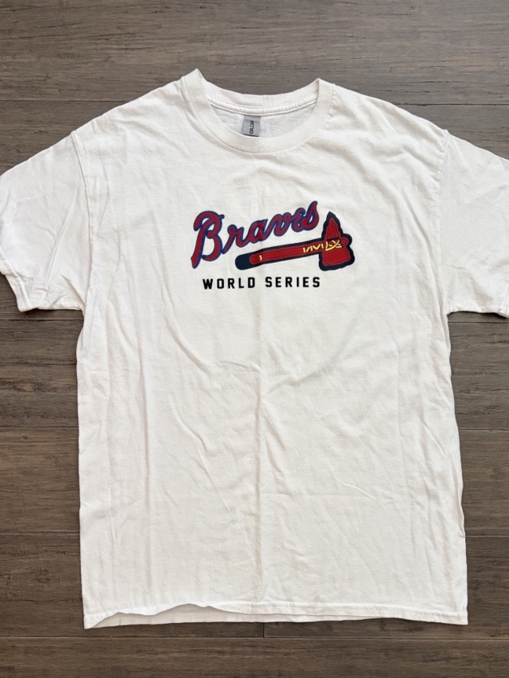 Morgan Wallen Atlanta Braves Shirt #98 World Series White Tee Unisex Medium